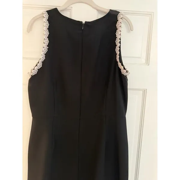 Nanette Lepore 12 Dress Sleeveless Lace Trim Cascading Front Ruffle Flared Hem - Image 13