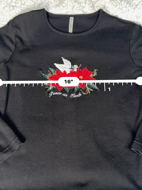 White Stag black Crewneck Long Sleeve Tee - Image 8