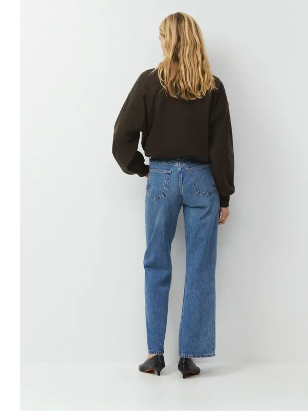NWT Denim Forum The Farrah Hi-Rise Wide Jean size 32 short - Image 2