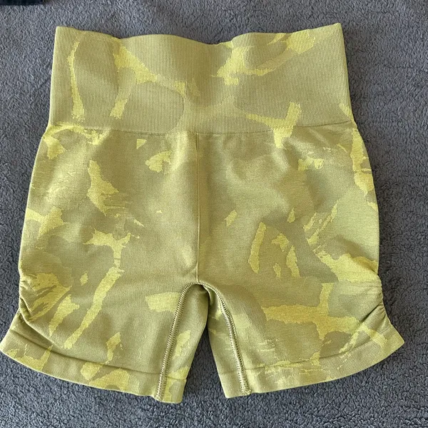 Gymshark Camo Olive Women's Athletic Shorts - Image 2