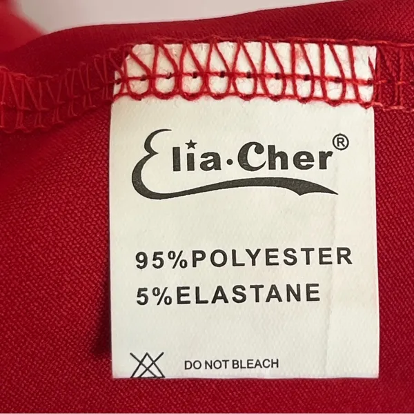 NWT‎ Elia - Cher Knee Length Dress Cross Back Red Size 8-10 Zip Up Back - Image 9