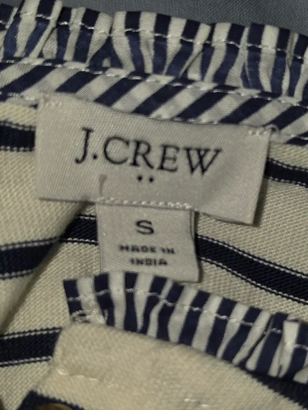 J. Crew Long Sleeve Striped Blouse Size Small - Image 3