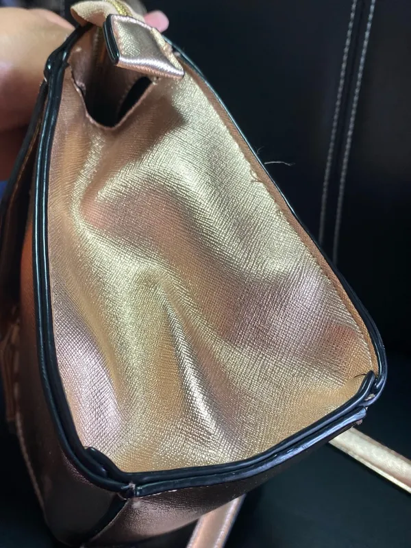 ALDO Rose Gold Mini Satchel Bag - Image 7