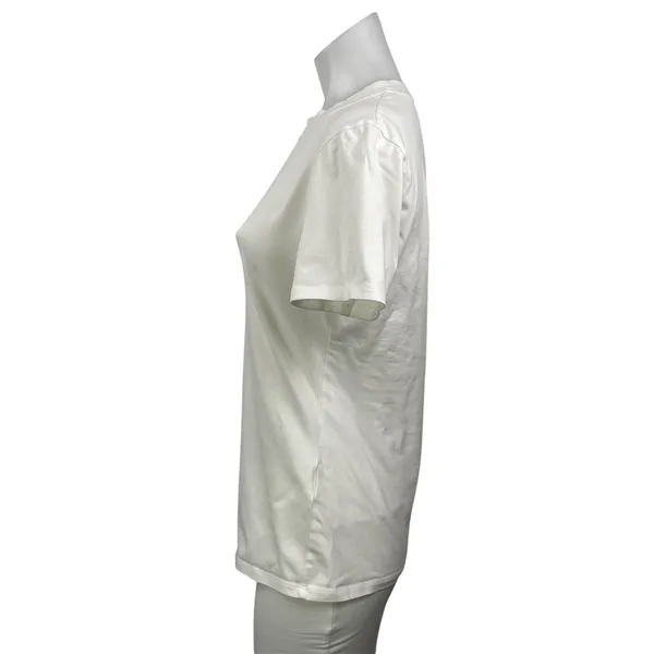 Sportmax Women's White Crew Neck Short Sleeve Basic T Shirt Tee Top Size M - Image 2