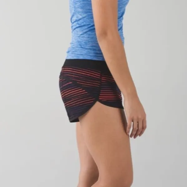 Lululemon‎ Speed Short 4-Way Stretch Twisted Dune Alarming Black / Black 8 - Image 3