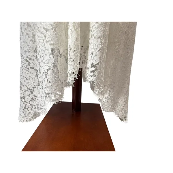 Jessica London Womens Dress White‎ Lace Short Sleeve Handkerchief Hem Size 20W - Image 10