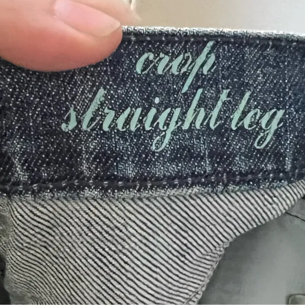 7 for all mankind blue crop straight leg jeans - Image 3