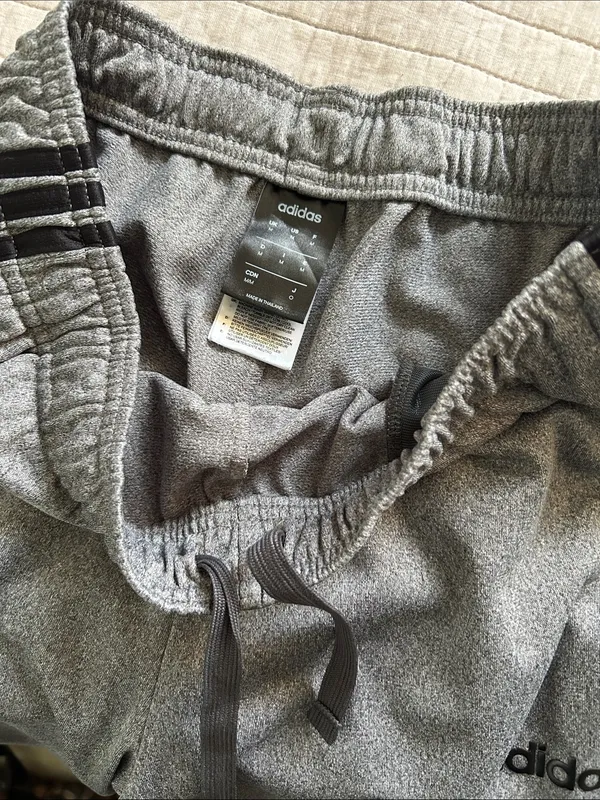 Adidas gray Y2k black Pull on sporty athletic loose straight pants M - Image 5