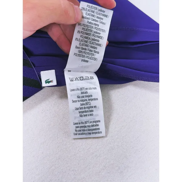 Lacoste Womens Sport Shorts Built In Liner Size Small Blue Purple Run Gym Active - Image 12