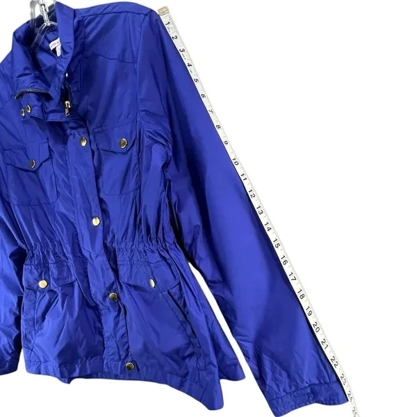 Peter Millar Mariana Rain Jacket S Purple Zip Snap Cinch Waist Utility Travel - Image 12