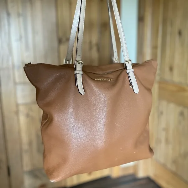 Michael Kors Zip Top Leather Tote Bag - Image 5