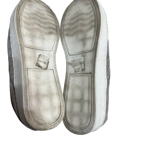Jack Rogers Ronnie Laser‎ Cut Silver Slip On Sneaker Size 8 - Image 8