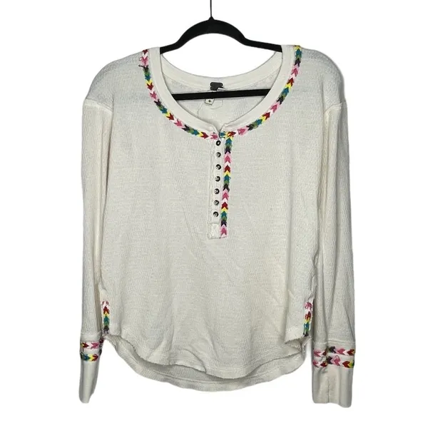 Free‎ People Embroidered Shirt - Image 3