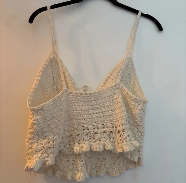 American Eagle Crochet Tank Top tie - Image 4