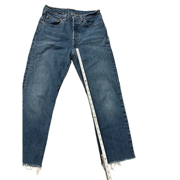 Levi’S 501® Original Fit Raw Hem‎ High Rise Women'S Jeans Sz 26 - Image 3