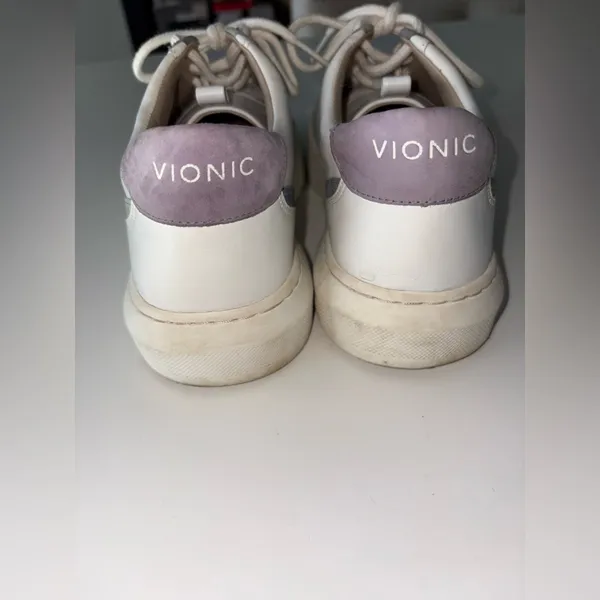 Vionic Women's‎ Simasa Abyss White Leather Multicolor Detail Sneakers Size 8 - Image 7