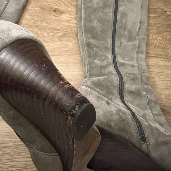 Cole Haan Gray Suede Tall Boots - Image 2