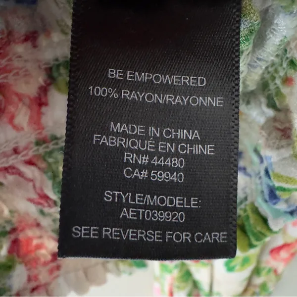 AFRM Revolve Sophie Smocked Top Floral Long Sleeve Square Neck Colorful Spring S - Image 10