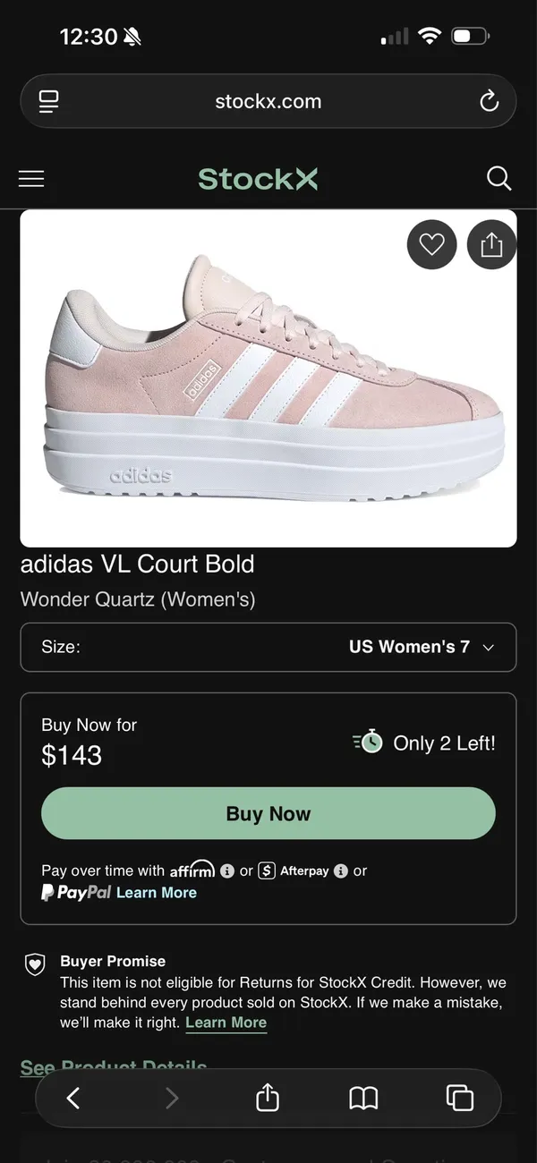 Adidas VL Court Bold Pink Sneakers - Image 4