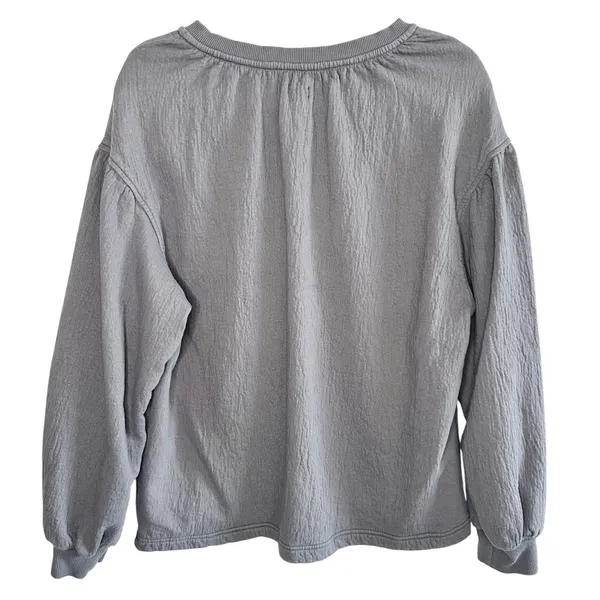 Aerie Easy Street Sweatshirt XS Gray Oversized Slouchy Tunic Tassel Coastal Boho - Image 8