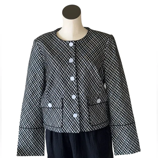 NWT SPANX Ponte Lady Jacket Jacquard # 21039R - Image 4