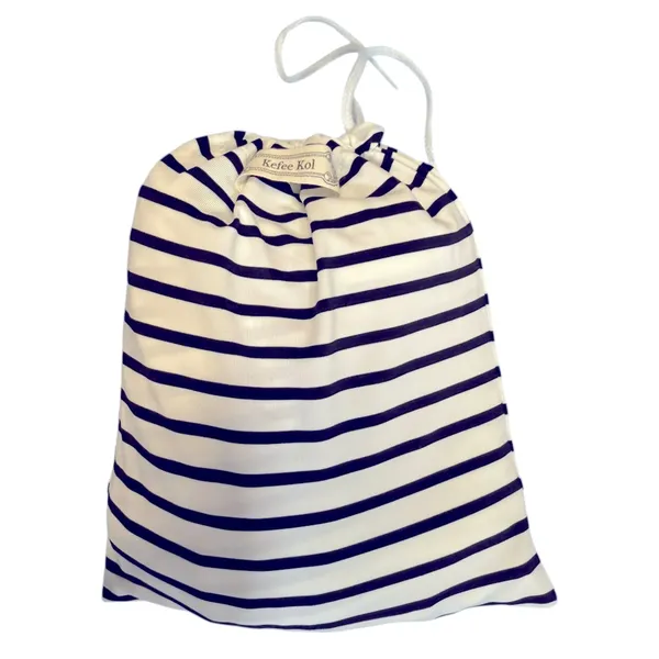 Kefee Kol Nursing Poncho Cover Up Black White Stripes‎ - Image 12
