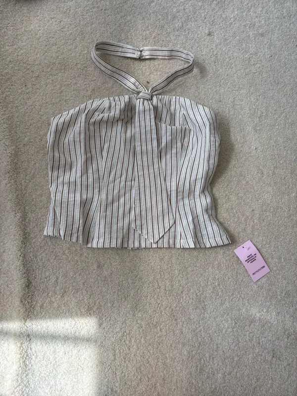Pretty Little Thing Striped Halter Top - Image 3