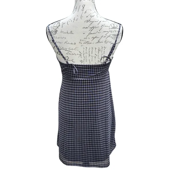 Aeropostale‎ Gingham Y2K Mini Dress Black White Checkered Empire Waist XS - Image 4
