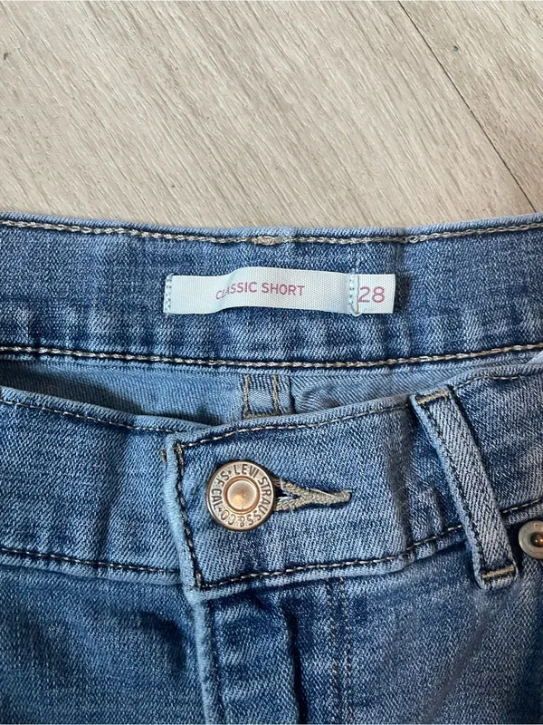 Levi's Medium Blue Denim Cutoff Shorts - Image 2