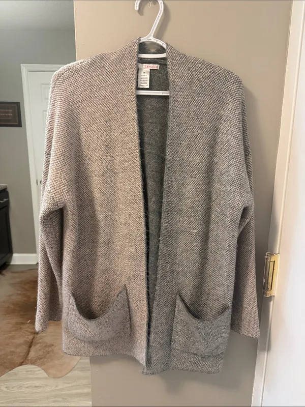 Anthropologie x Camaieu Metallic Knit Cardigan M - Image 2