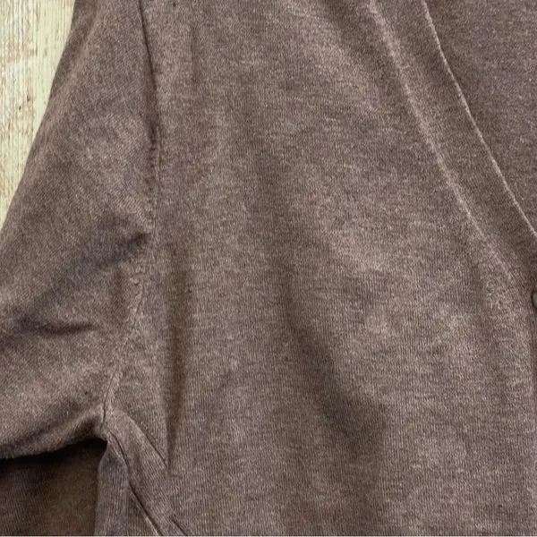 a • new day Brown Button-Up Cardigan Crop Bolero Women’s Size L Sweater Cover - Image 3