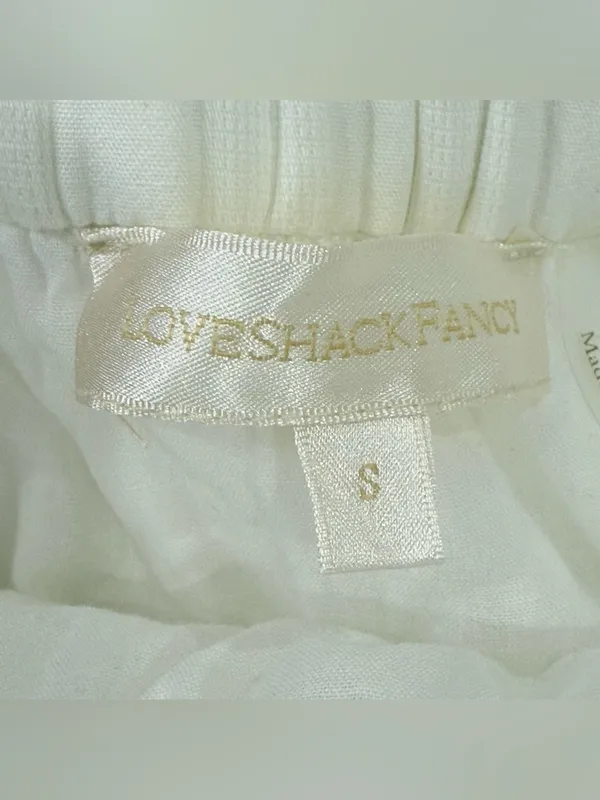 LoveShackFancy Madrid Ruffle Mini Skirt Small White Coquette Feminine Dainty - Image 6