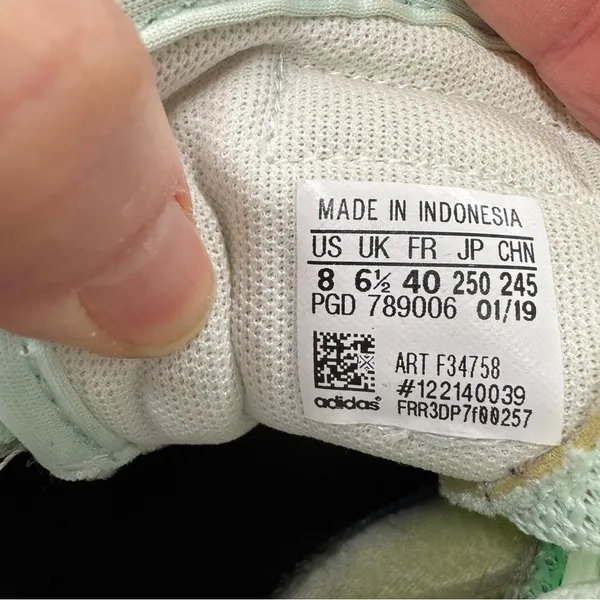 Adidas Duramo Mint White Running Shoes Sneakers Womens 8 Classic Athletic - Image 11
