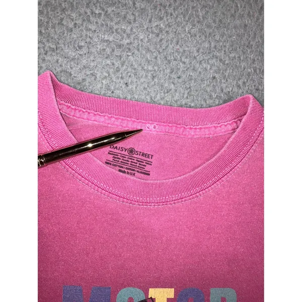 Motorsports T-Shirt‎ Women M Pink Graphic Oversized Boxy Retro Racing 90s Sporty - Image 9