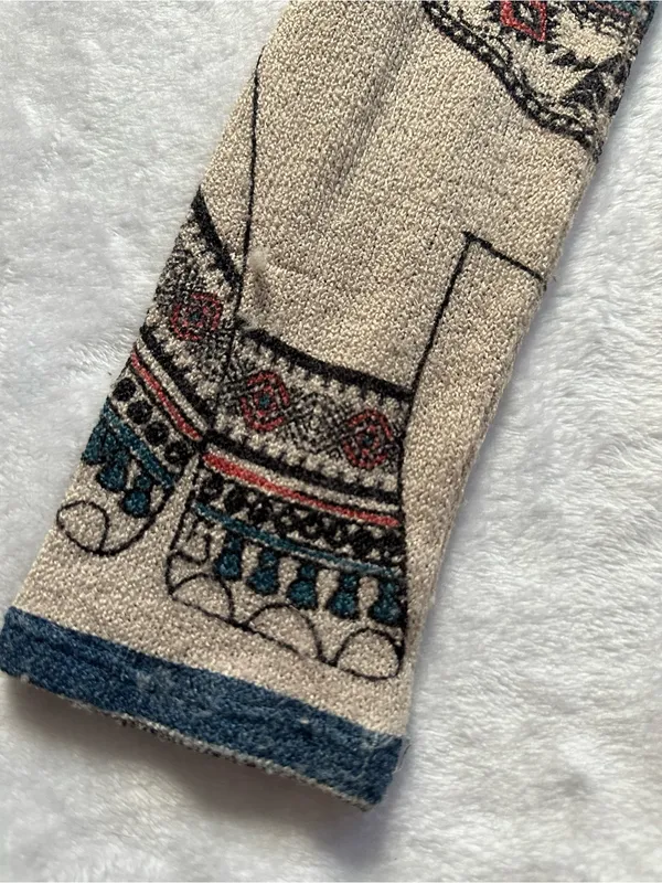Gaze Boho Elephant Knit Long Sleeve Top Size Medium Southwestern Festival - Image 12