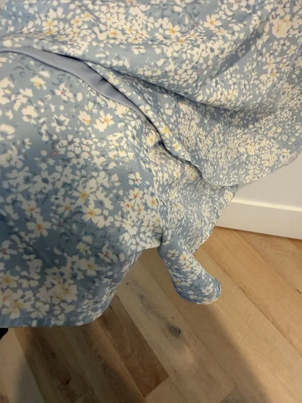 ARULA Pale Blue Floral Skort with White Print Size 1X - Image 6