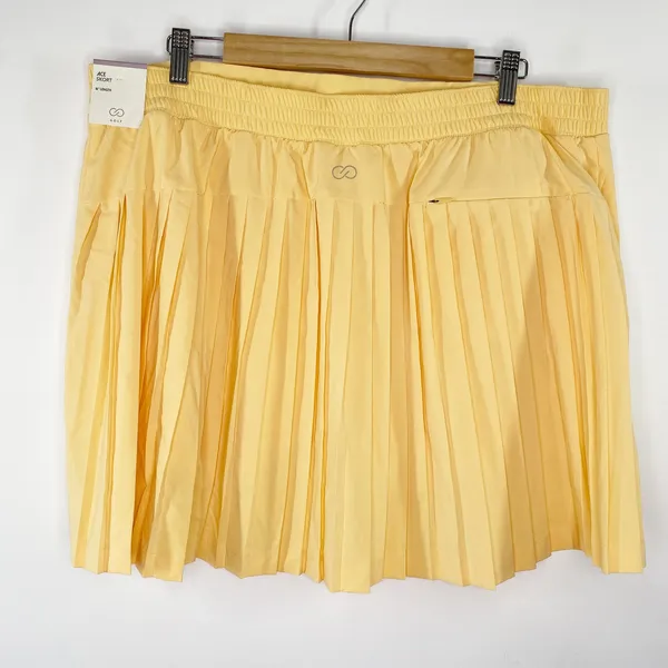 Calia Women Golf Skort Size XXL Orange 16" Ace Pleated Skirt Pickleball Academia - Image 2
