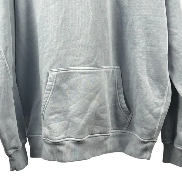 Abercrombie & Fitch Men's Blue Gray Pullover Hoodie‎ Size M Tall - Image 6