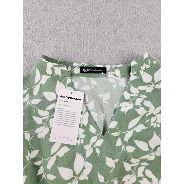 NWT Floral Midi Dress Stretch Pocket Ruffle Sleeve Flowy Boho Cottagecore MEDIUM - Image 2