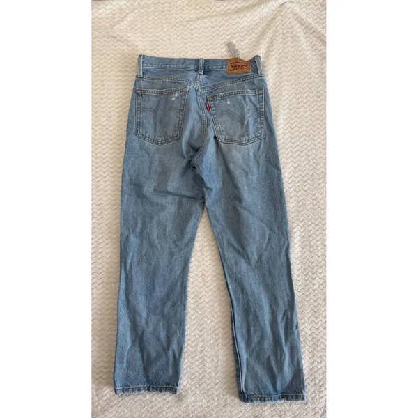 Levis 501 Original Fit Distressed Light Wash Jeans W25 L26 Button Fly 36200-0187 - Image 4