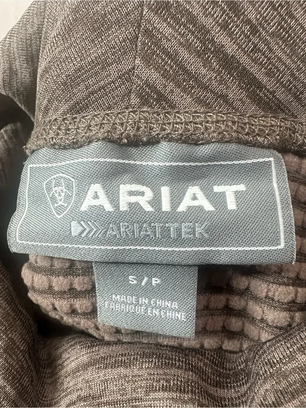 Ariat Gridwork BaseLayer Top Cowl Neck Barbark Small - Image 4