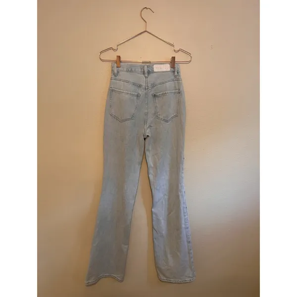 PacSun Pintuck High Waisted Jeans Womens Size 24 Indigo Blue‎ Bootcut Buttonfly - Image 5