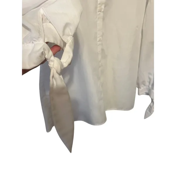Mare Mare x Anthropologie White Blouse Sz. XL - Image 7