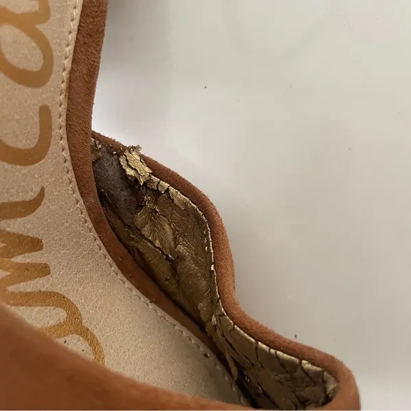 Sam Edelman Raven Open Toe Suede Wedge Tan Brown Size 7.5 - Image 5