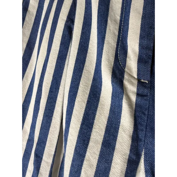NWT J Crew wide leg essential pants in sailor stripe blue white‎ pleated BZ746 6 - Image 4