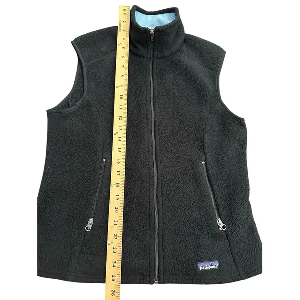 Patagonia Womens Flyer Full Zip Fleece Vest Medium Hiking‎ Black Vintage #ST4-4 - Image 6
