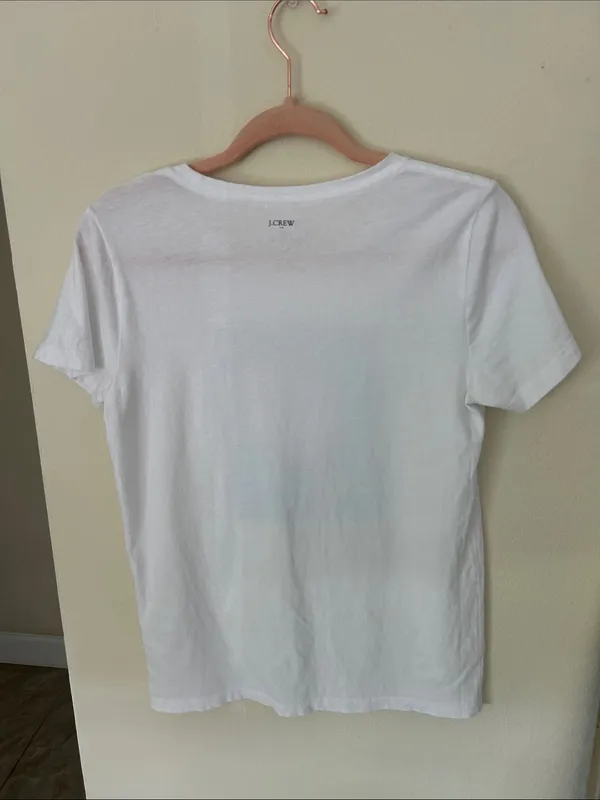 J.Crew collectors, white tee, tennis, graphic racquetball women’s small - Image 3
