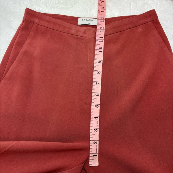 Babaton Terracotta‎ Maroon Wide Leg Pants Size 2 - Image 5