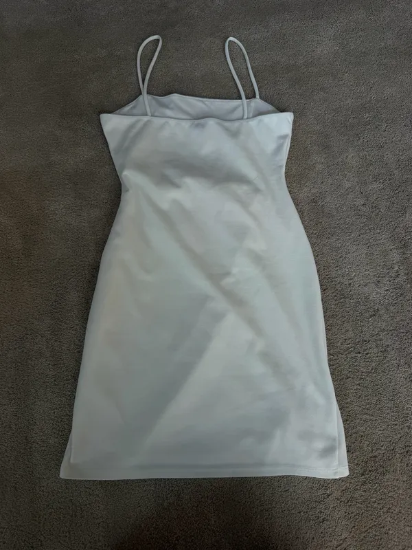 Windsor White Ruched Mini Dress - Image 3