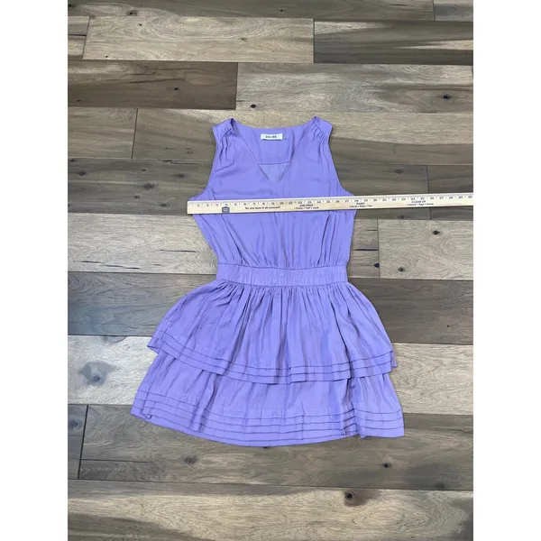 Do+Be Light Purple Sleeveless Blouson Mini Dress V‑Neck Ruffle Hem Size M - Image 6